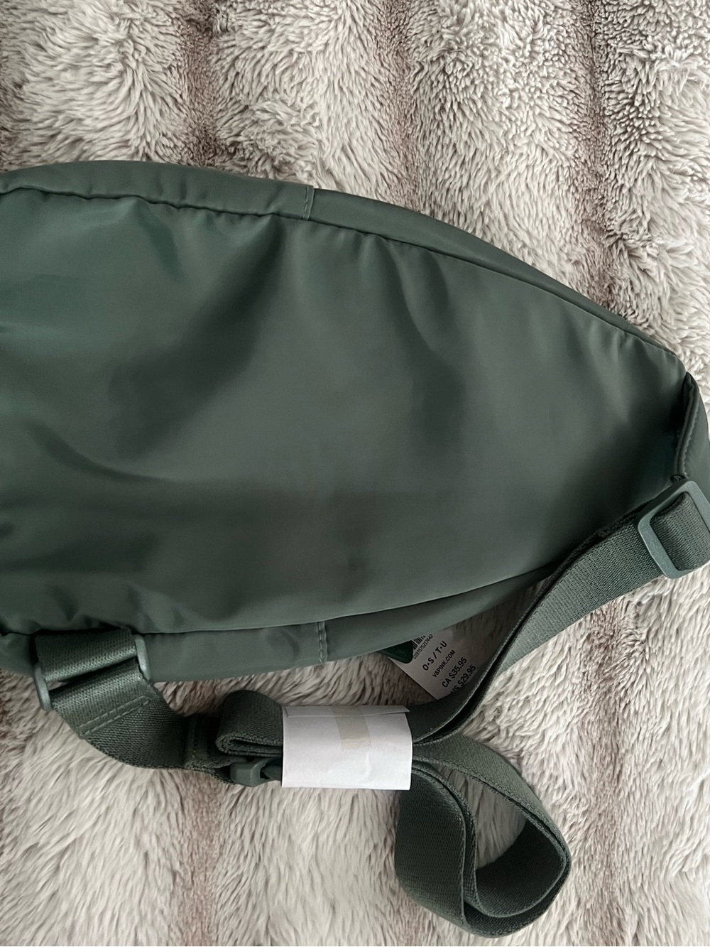 NWT PINK Victoria's Secret Olive Green Sling Belt Bag - Picture 3 of 3